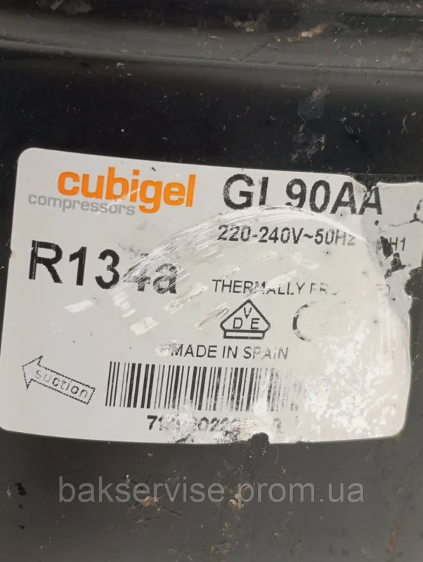 Компресор до холодильника Cubigel GL90AA R134a  Б/У, изображение 6