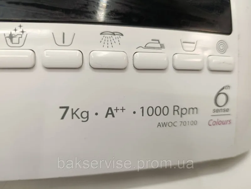 Плата управління(індикації) до пральної машини Whirlpool AWOC 70100 Б/У без проводки, изображение 2